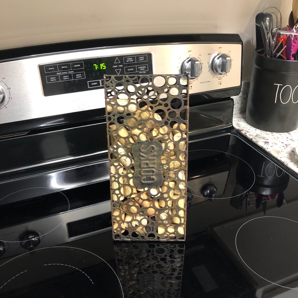 Metal Rustic Wine Cork Cage and Corks